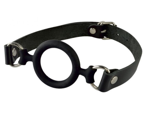 Черный кляп-рамка на регулируемых ремешках