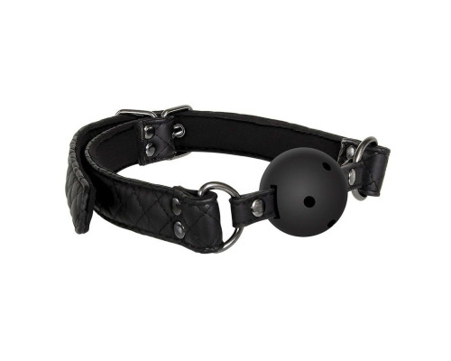 Черный кляп-шарик BALL GAG DIAMOND