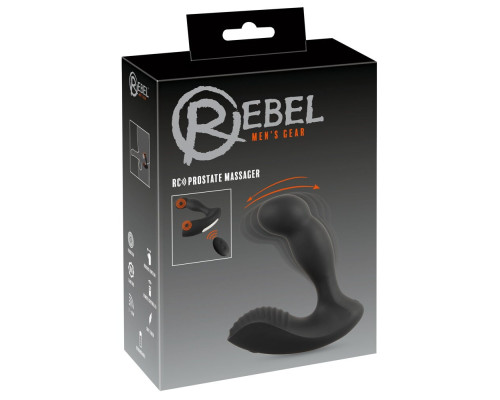 Черный вибростимулятор простаты RC Prostate Massager - 13,1 см.
