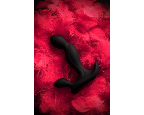 Черный вибромассажер простаты Vela - 12 см.