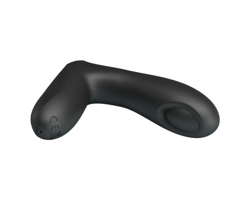 Черный стимулятор простаты Archenemy с пульсацией - 12,1 см.