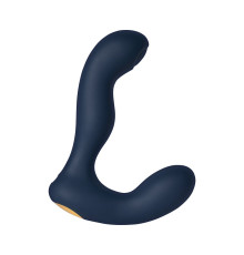 Темно-синий вибромассажер простаты с пульсацией Iker Neo