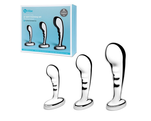 Набор из 3 стальных стимуляторов простаты Stainless Steel P-spot Training Set