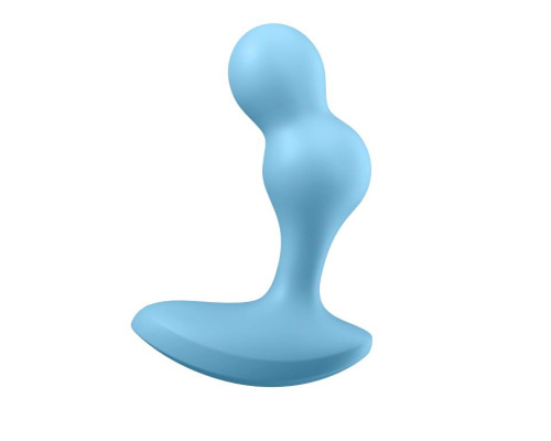 Голубой анальный вибростимулятор Deep Driver - 11,2 см.