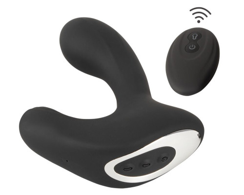 Черная анальная вибропробка с функцией расширения RC Butt Plug with 3 functions