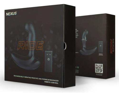 Черный вибромассажер простаты и промежности Nexus Ride - 14 см.
