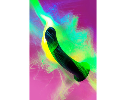 Черный анальный фаллоимитатор Serpens M - 17,5 см.