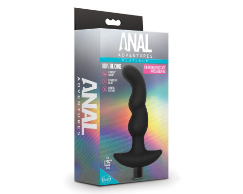 Черный вибромассажер простаты Prostate Massager 03 - 15,2 см.