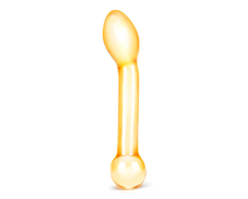 Золостистый стеклянный стимулятор простаты, 17 см.
