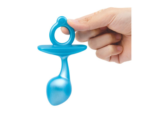 Голубая анальная пробка для массажа простаты Bulb Silicone Prostate Plug - 10,7 см.