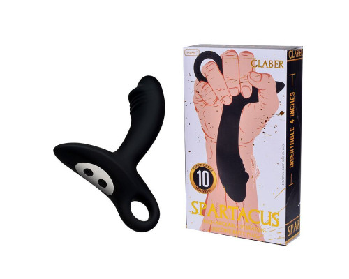 Черный силиконовый анальный вибромассажер Erokay