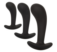 Набор из 3 черных стимуляторов простаты Silicone Prostate Kit