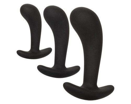 Набор из 3 черных стимуляторов простаты Silicone Prostate Kit