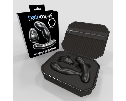 Черный вибромассажер простаты и промежности Prostate Pro с пультом ДУ