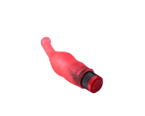 Гелевый розовый массажёр простаты - 18,8 см.