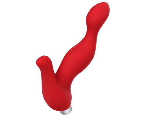 Красный силиконовый вибростимулятор простаты Proman - 12,5 см.