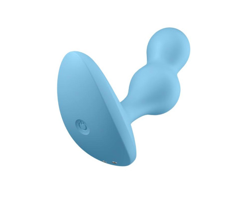 Голубой анальный вибростимулятор Deep Driver - 11,2 см.