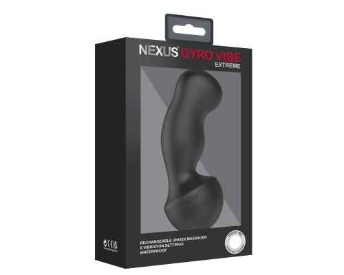 Черный вибростимулятор Nexus Gyro Vibe Extreme - 18 см.