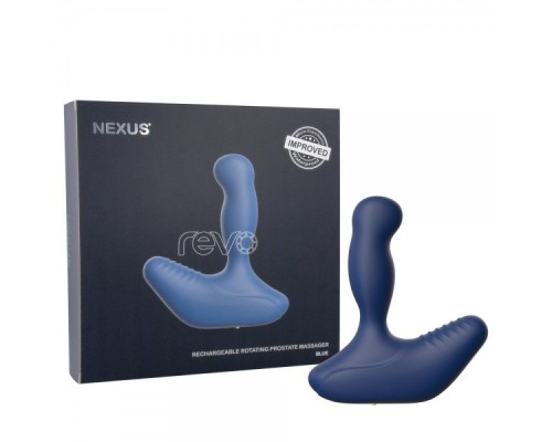 Синий вибромассажер простаты NEXUS REVO 2.0 с вращающейся головкой