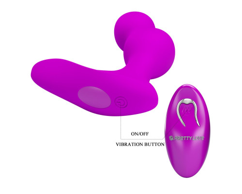 Лиловый вибростимулятор простаты Terrance с пультом ДУ