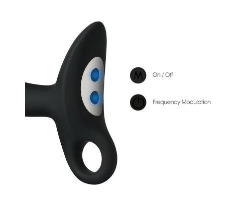 Черный силиконовый анальный вибромассажер Erokay