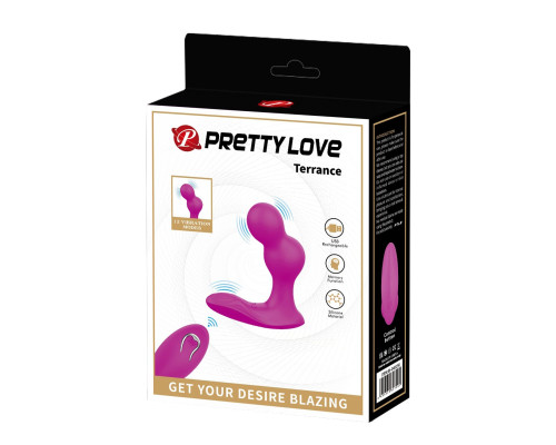 Лиловый вибростимулятор простаты Terrance с пультом ДУ