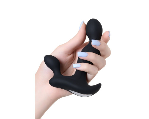 Черный вибромассажер простаты Vela - 12 см.