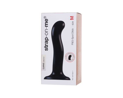 Черный стимулятор для пар P G-Spot Dildo Size M - 18 см.