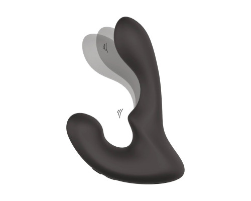 Чёрный массажер простаты с 2 моторами BOOTY ROCKER