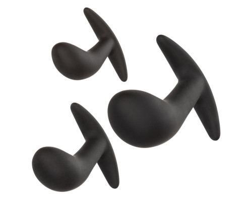 Набор из 3 черных стимуляторов простаты Silicone Prostate Kit