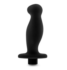 Черный анальный вибромассажёр Silicone Vibrating Prostate Massager 02 - 10,8 см.