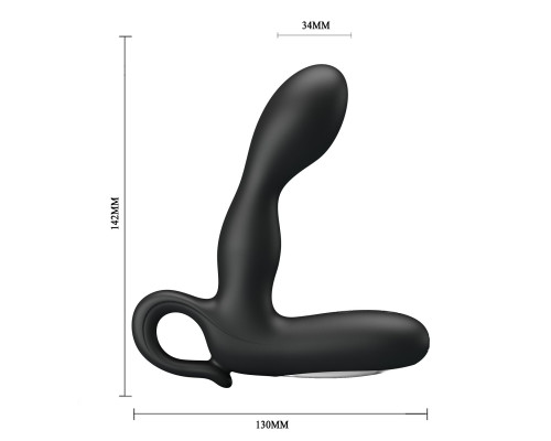 Чёрный вибростимулятор простаты Barrack