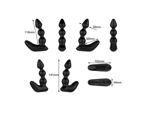 Черный вибростимулятор Nexus Bendz Prostate Edition - 14,1 см.