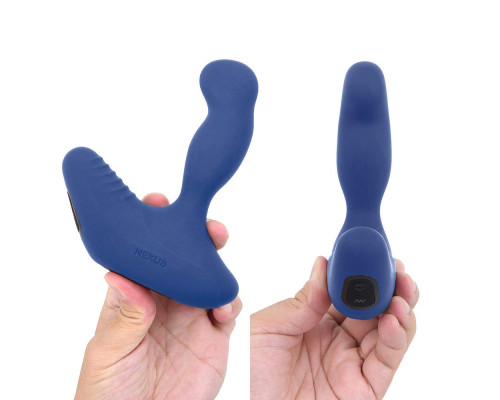 Синий вибромассажер простаты NEXUS REVO 2.0 с вращающейся головкой