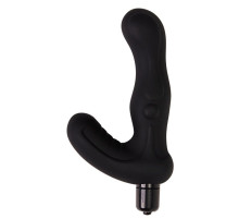 Черный вибромассажер простаты Titan - 15 см.