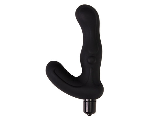 Черный вибромассажер простаты Titan - 15 см.