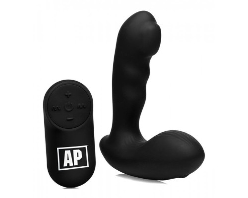 Черный стимулятор простаты Alpha-Pro 7X P-Milker Silicone Prostate Stimulator with Milking Bead