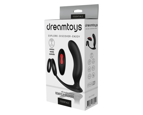 Черный массажер простаты REMOTE P-PLEASER