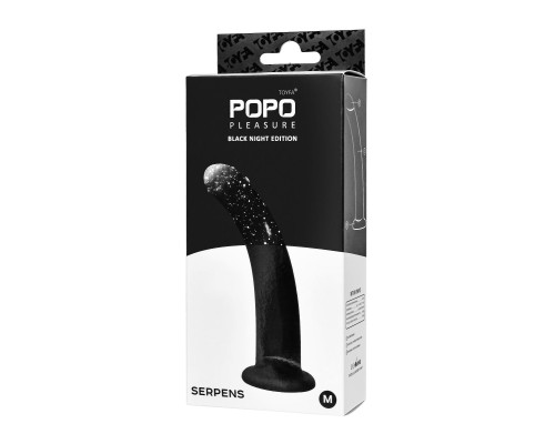 Черный анальный фаллоимитатор Serpens M - 17,5 см.