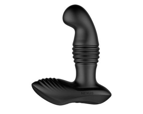 Черный массажер простаты Nexus Thrust с возвратно-поступательными движениями - 13,8 см.