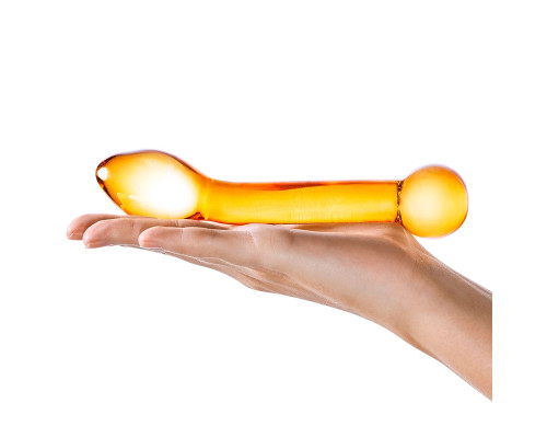 Золостистый стеклянный стимулятор простаты, 17 см.