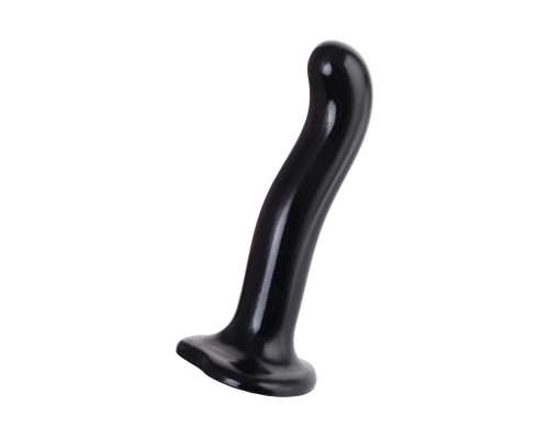 Черный стимулятор для пар P G-Spot Dildo Size M - 18 см.
