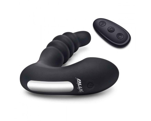 Черный рельефный массажер простаты Prodder