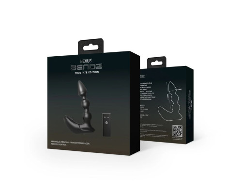 Черный вибростимулятор Nexus Bendz Prostate Edition - 14,1 см.
