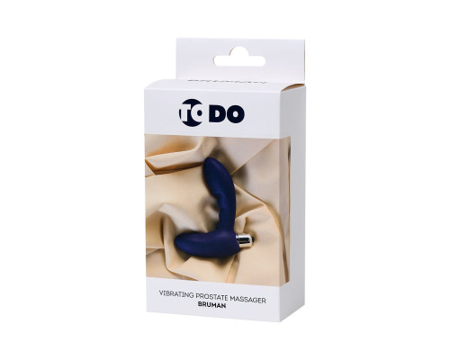 Фиолетовый вибростимулятор простаты Bruman - 12 см.