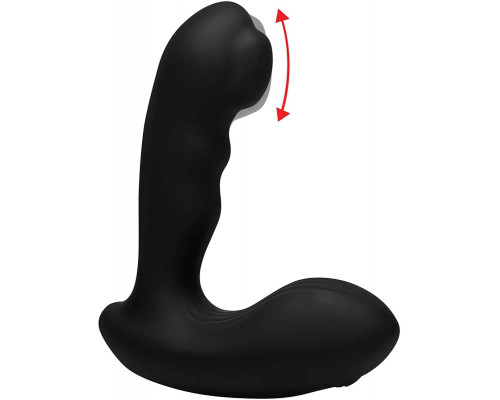 Черный стимулятор простаты Alpha-Pro 7X P-Milker Silicone Prostate Stimulator with Milking Bead