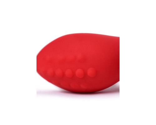 Красный силиконовый вибростимулятор простаты Proman - 12,5 см.