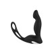 Черный вибромассажер простаты P-PLEASER W ERECTION ENHANCE