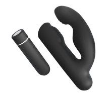 Черный вибромассажер Gladiator - 10,7 см.