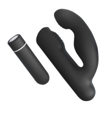 Черный вибромассажер Gladiator - 10,7 см.